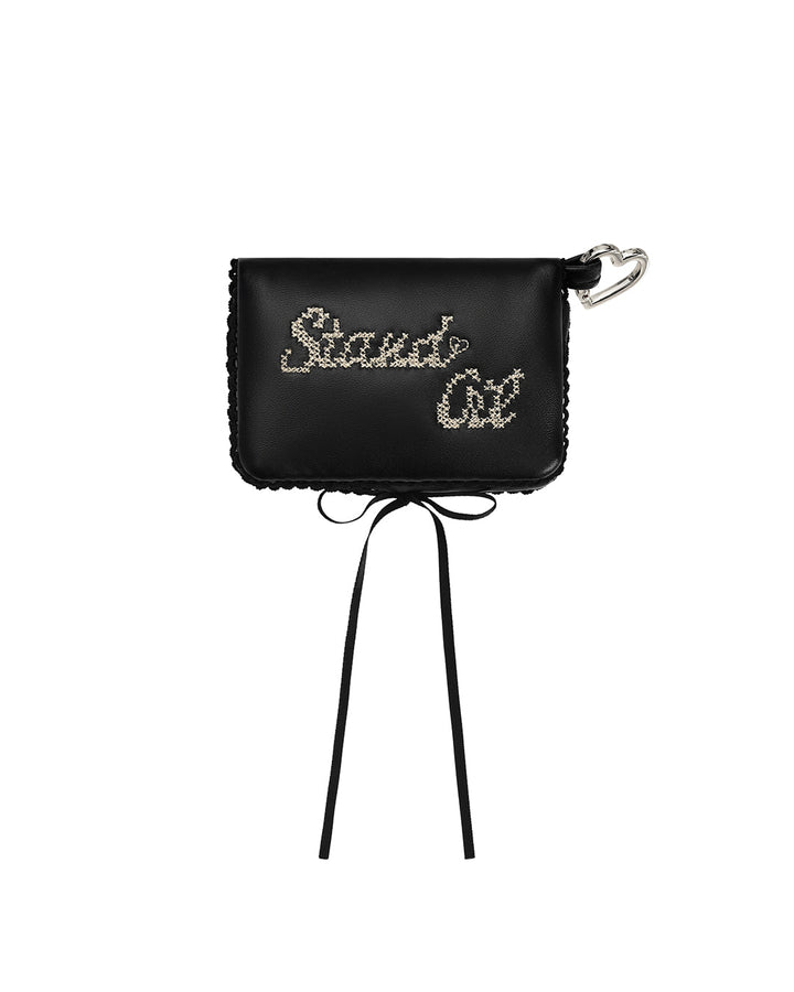 Stand Oil Memory Fluffy Keyring — Black