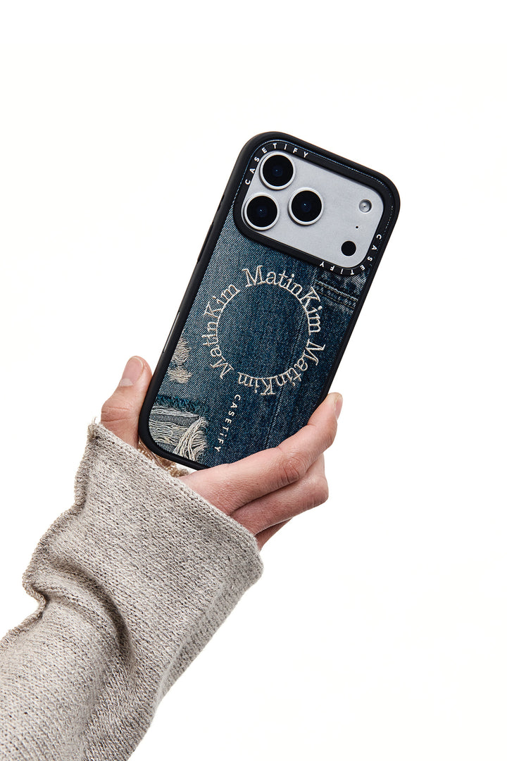 Matin Kim x Casetify Denim Circle iPhone Case — Blue