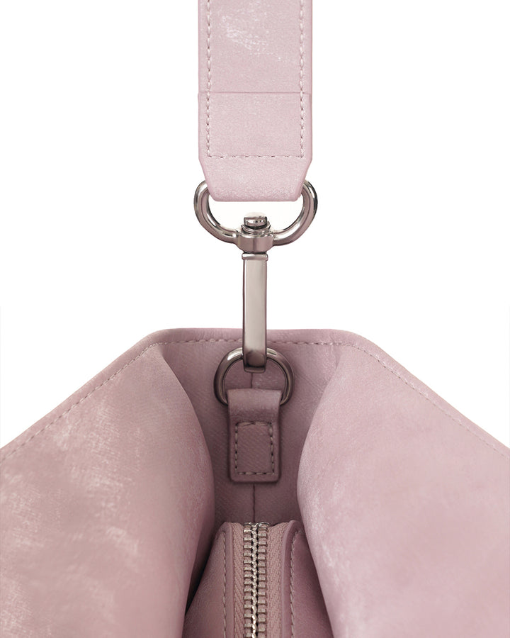 Stand Oil Lene Bag · Wrinkled Leather Crossbody — Pink