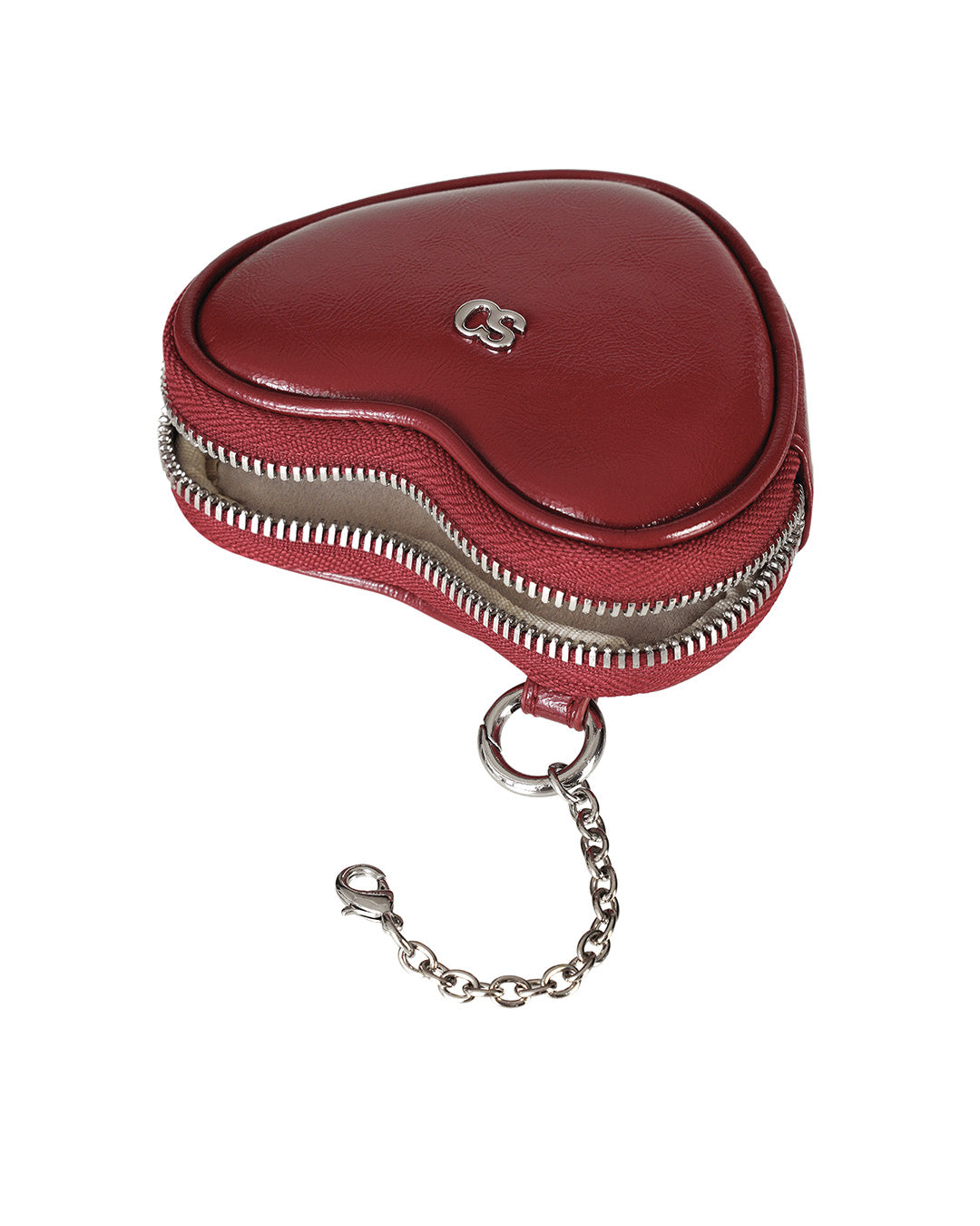 Stand Oil Heart Pods Keyring — Red wine