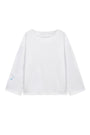 Matin Kim Raw Hem Boat Neck Top — White