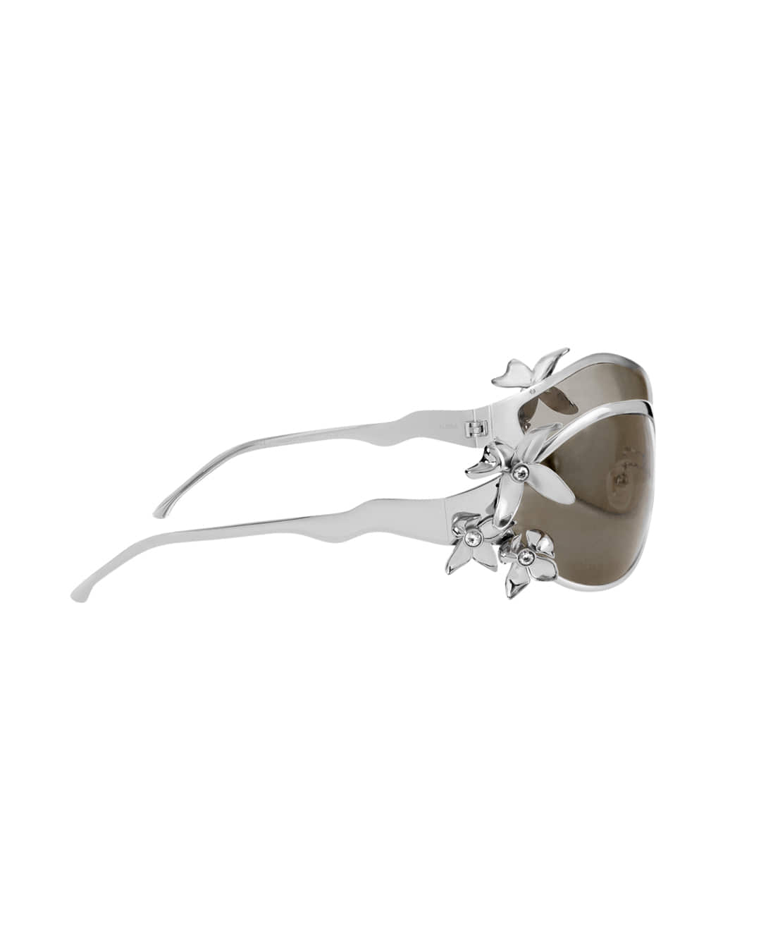 Stand Oil Flora Sunglasses — Round Goggle Frame — Silver