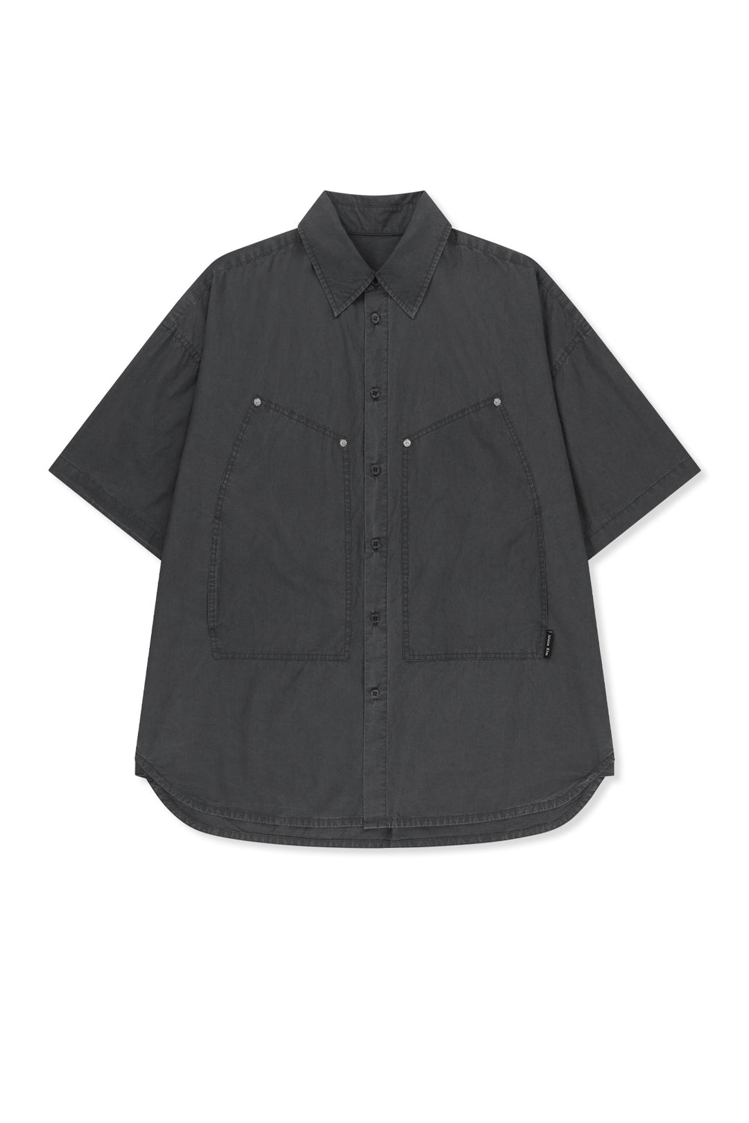 Matin Kim Half Sleeve Pocket Shirt — Charcoal