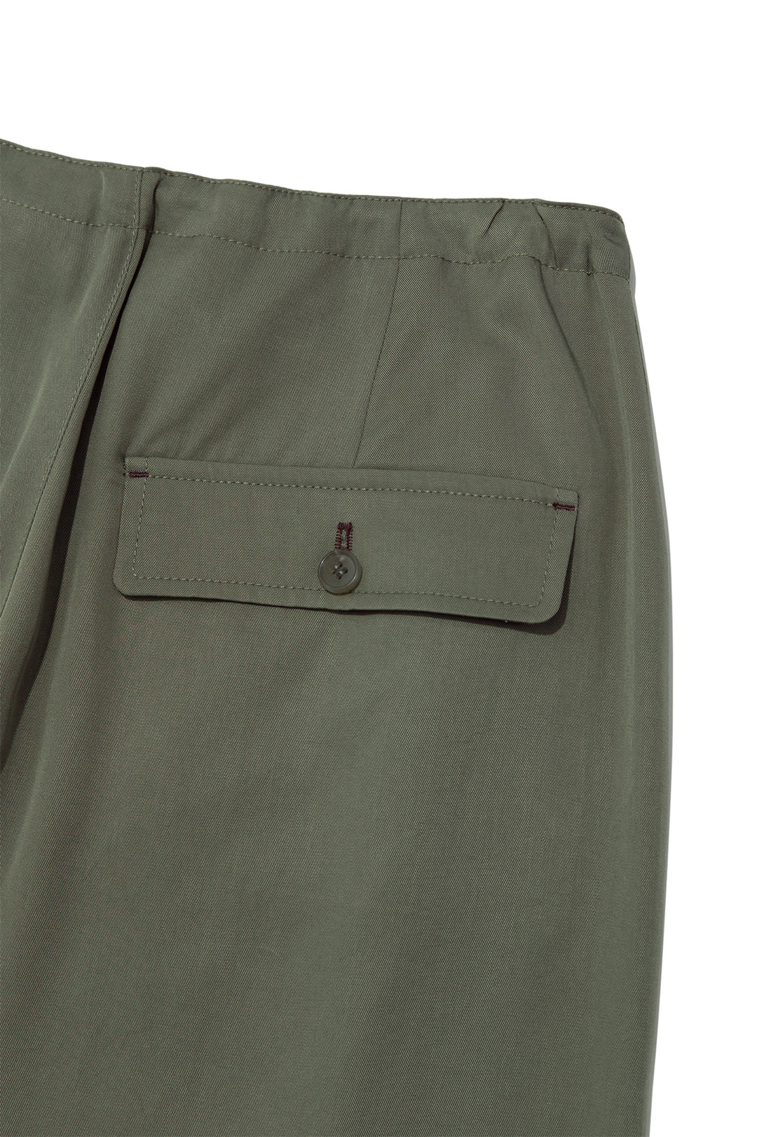 Matin Kim Button Point String Wide Pants — Khaki