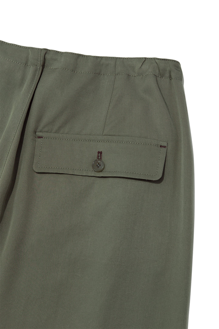 Matin Kim Button Point String Wide Pants — Khaki