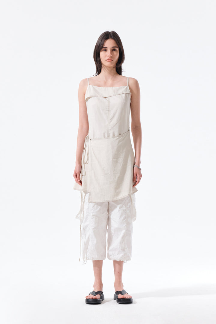 Matin Kim Sleeveless Wrap Dress — Cream