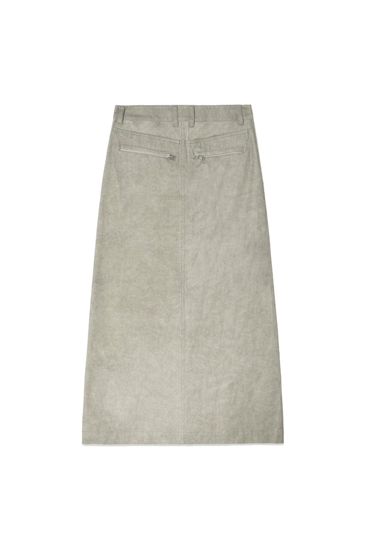 Matin Kim Washed Mermaid Long Skirt Light — Khaki