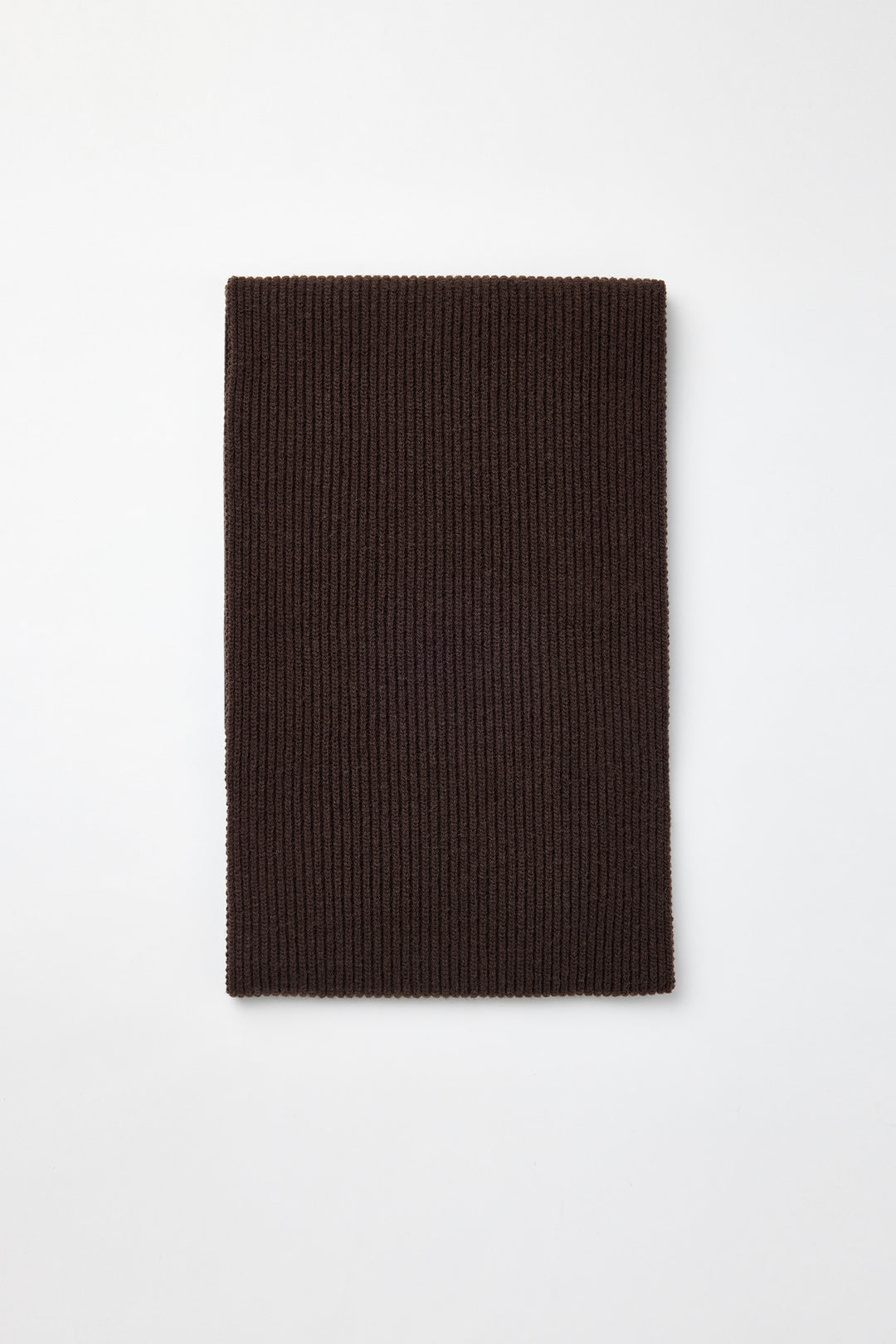 KIMMATIN Cut Out Wool Knit Muffler — Brown