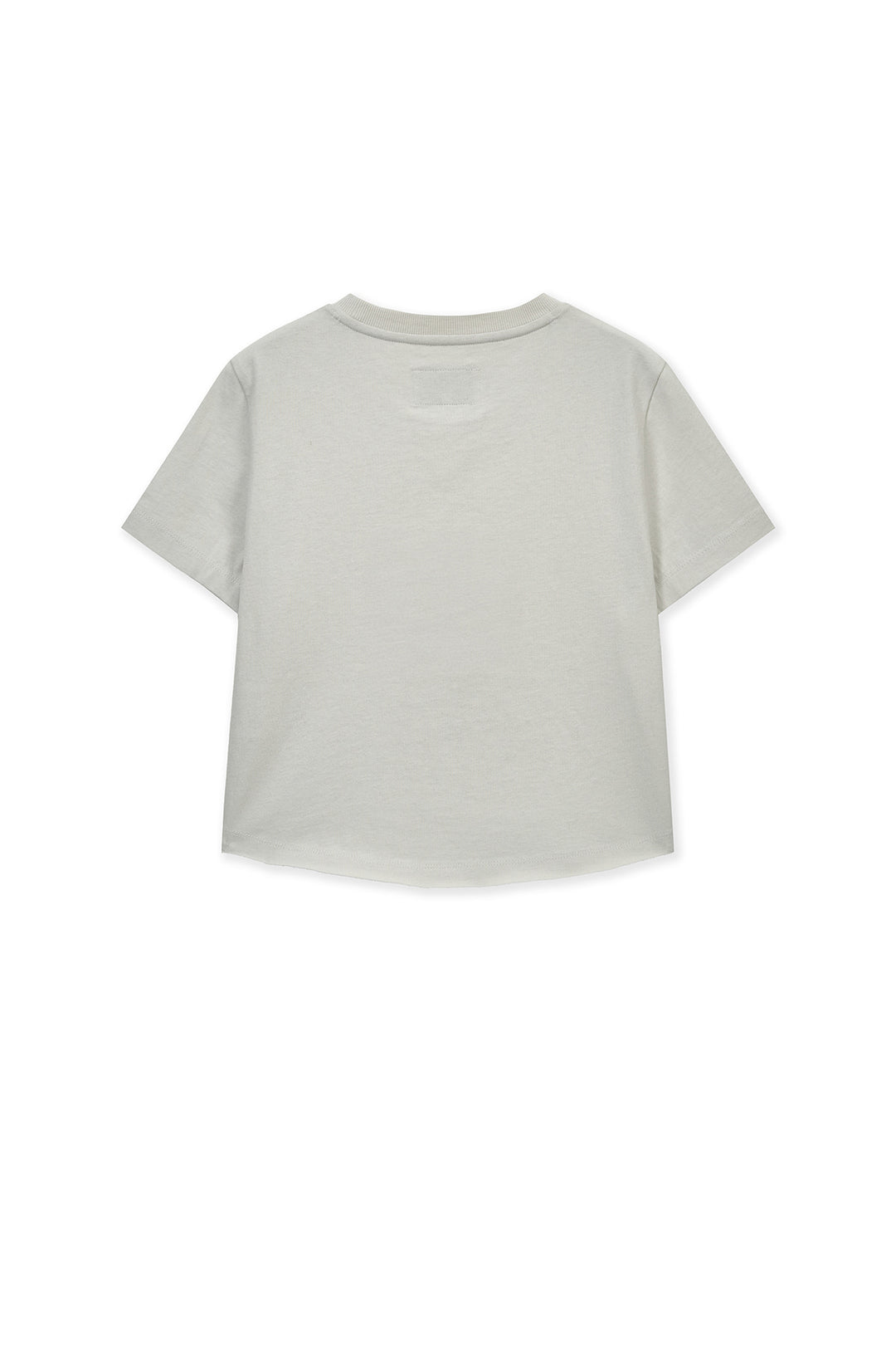 Matin Kim Graffiti Round Hem Crop Top — Cream