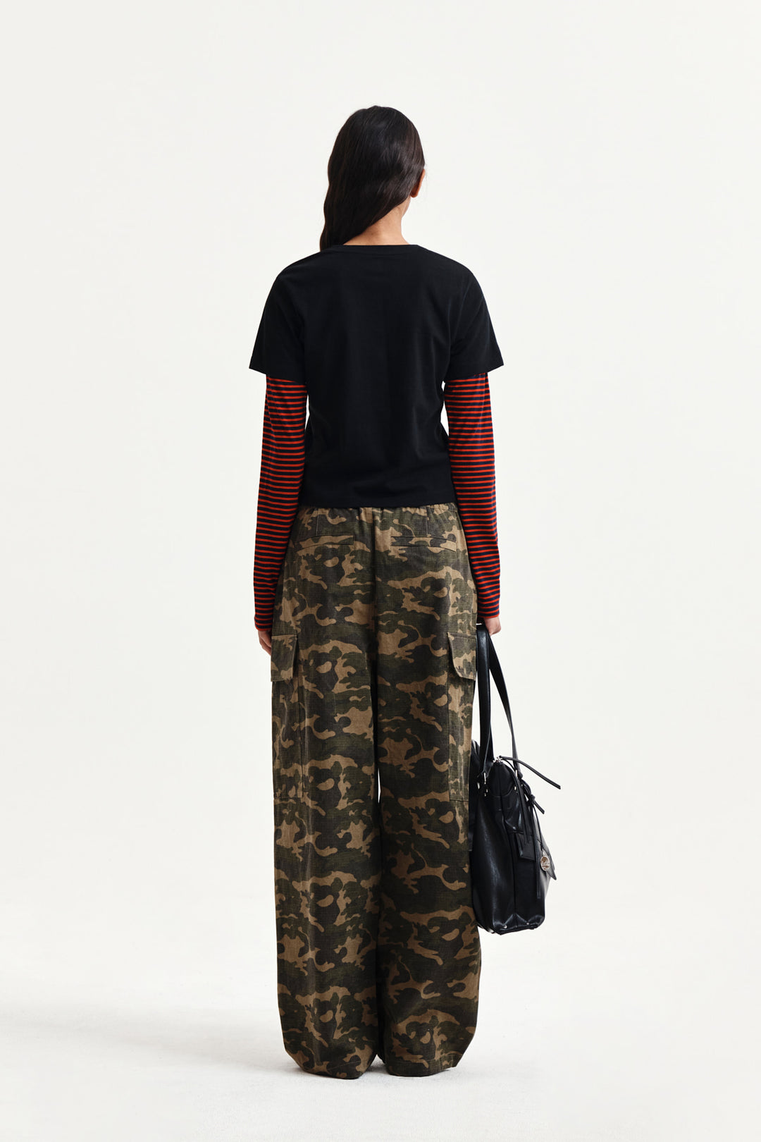 Matin Kim Drawstring Hem Cargo Pants — Khaki