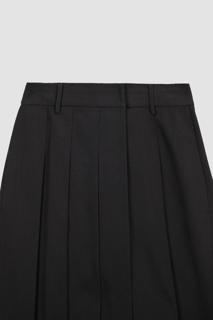 KIMMATIN Unbalance Pleats Pants — Black