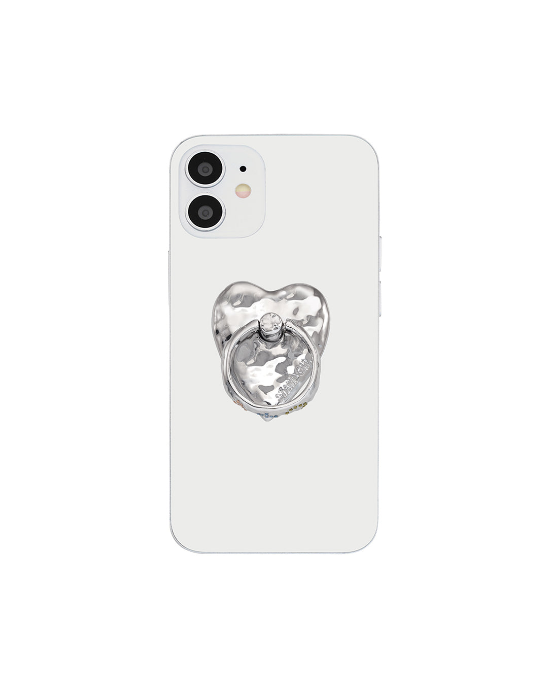 Stand Oil Heart Initial Gripring — Silver