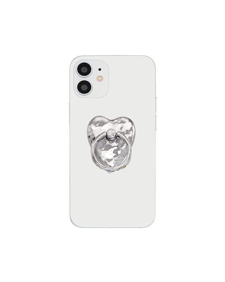 Stand Oil Heart Initial Gripring — Silver