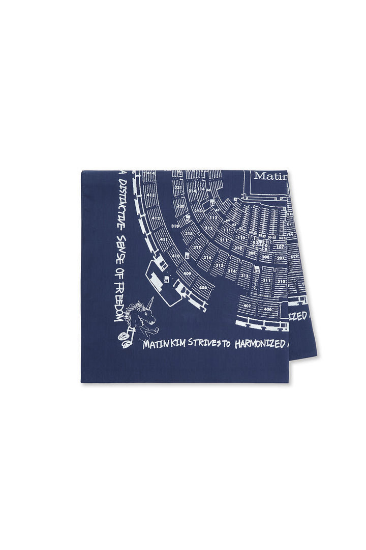 Matin Kim Logo Festa Bandana — Navy blue