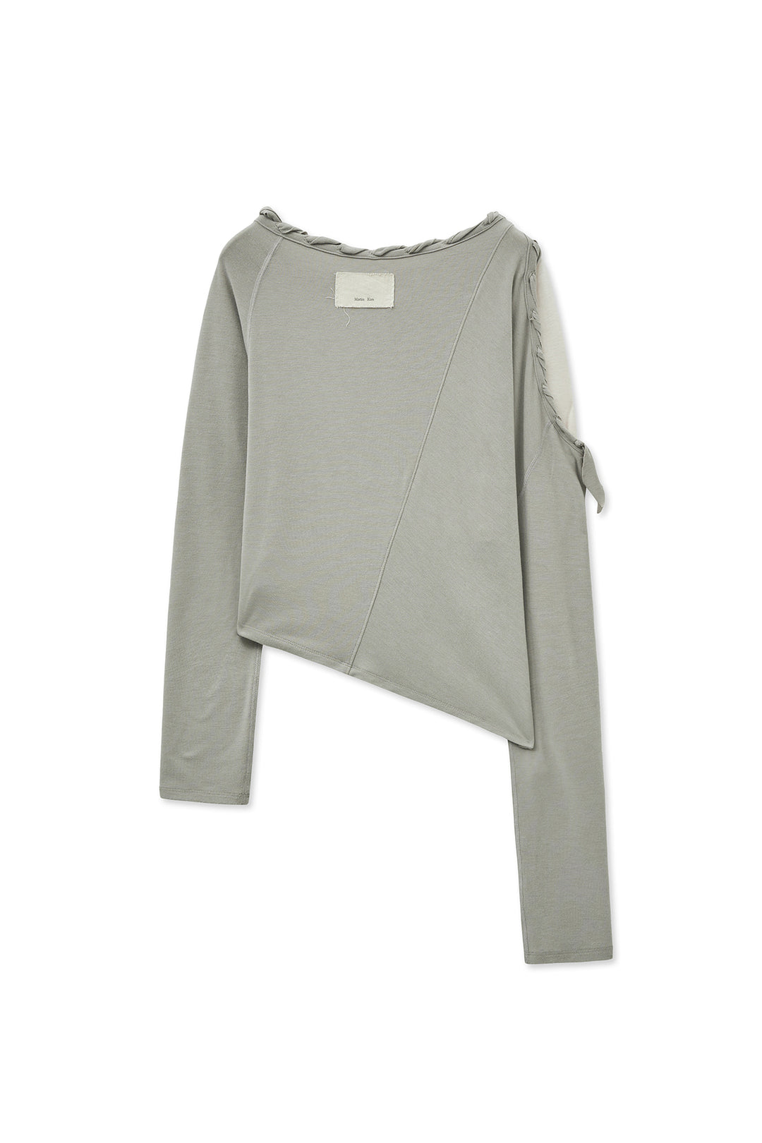 Matin Kim Weaving Long Sleeve Top — Light Grey
