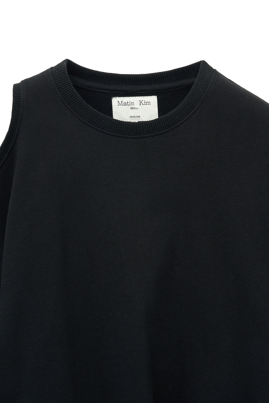 Matin Kim Shoulder Hole Sweatshirt — Black