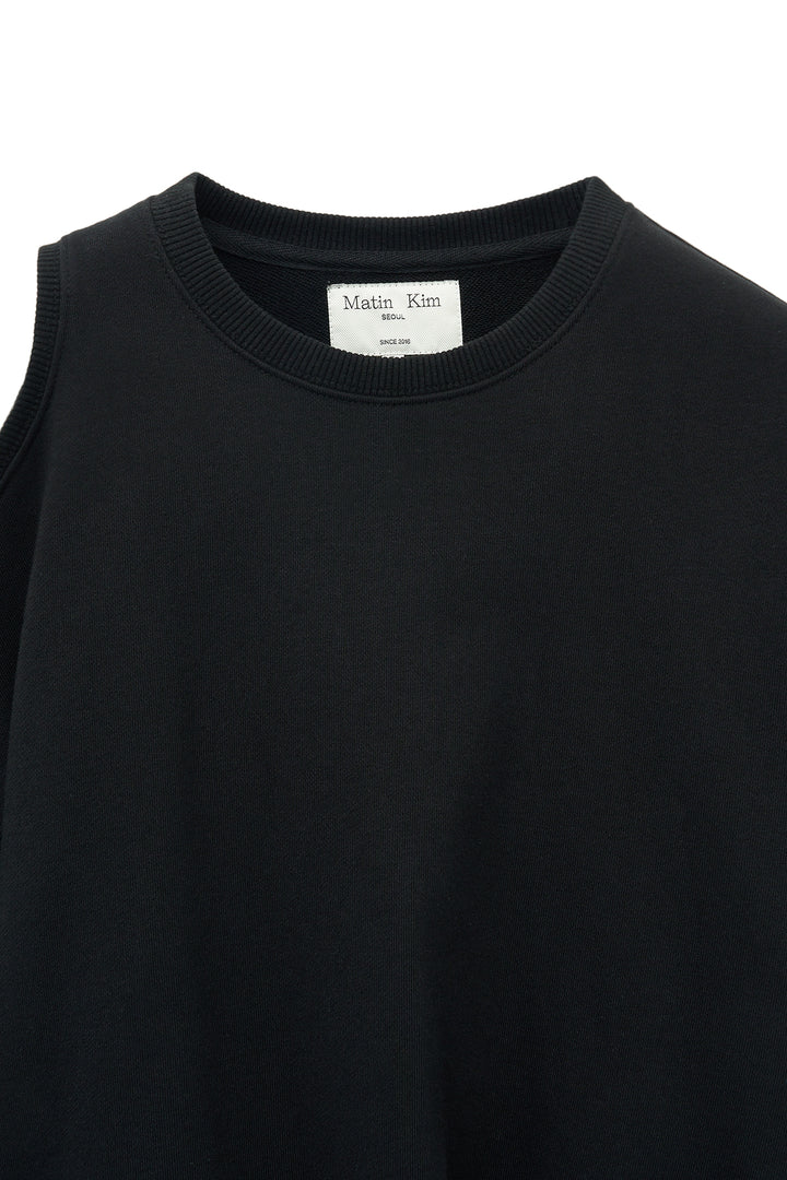 Matin Kim Shoulder Hole Sweatshirt — Black