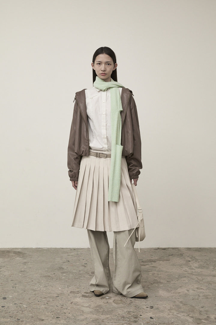 Matin Kim Bolero Knit Muffler Light — Green