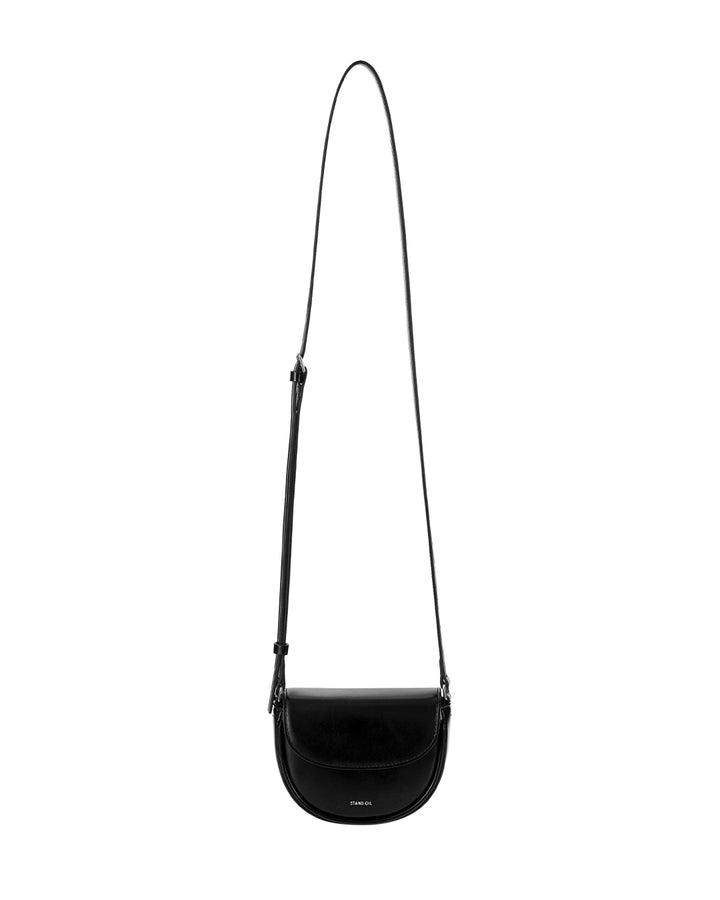 Stand Oil Mino Bag — Half-Moon Crossbody — Black