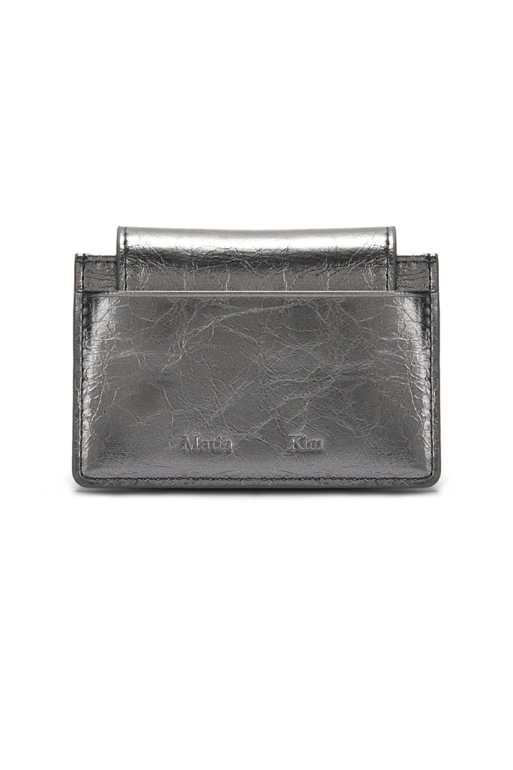 Matin Kim Accordion Wallet in Dark — Silver