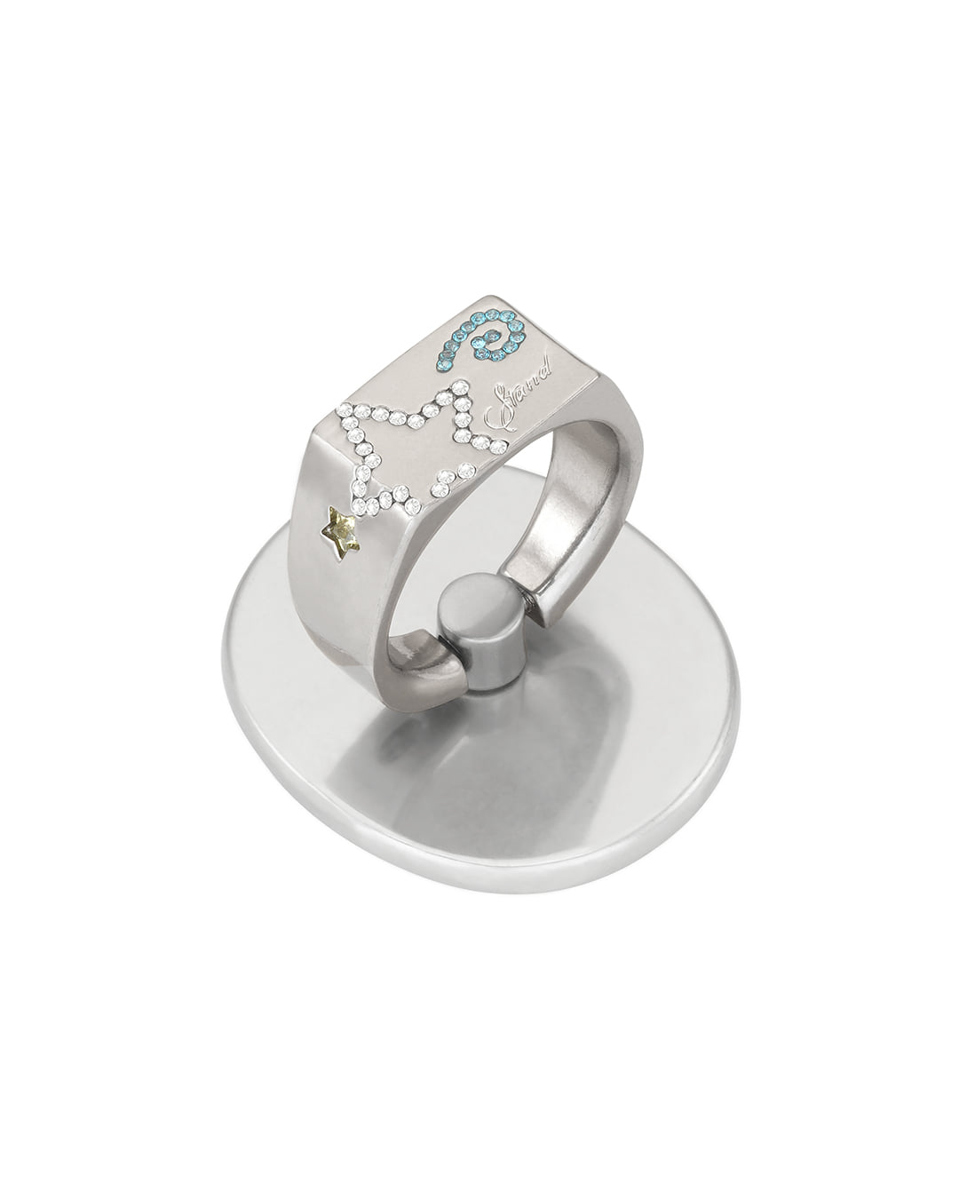 Stand Oil Star Beam Gripring — Cubic Star Charm — Silver