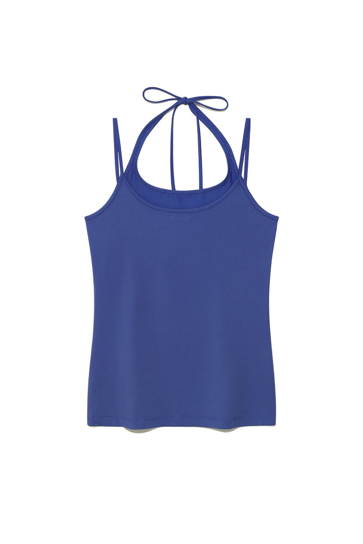 Matin Kim String Halter Neck Tank — Blue