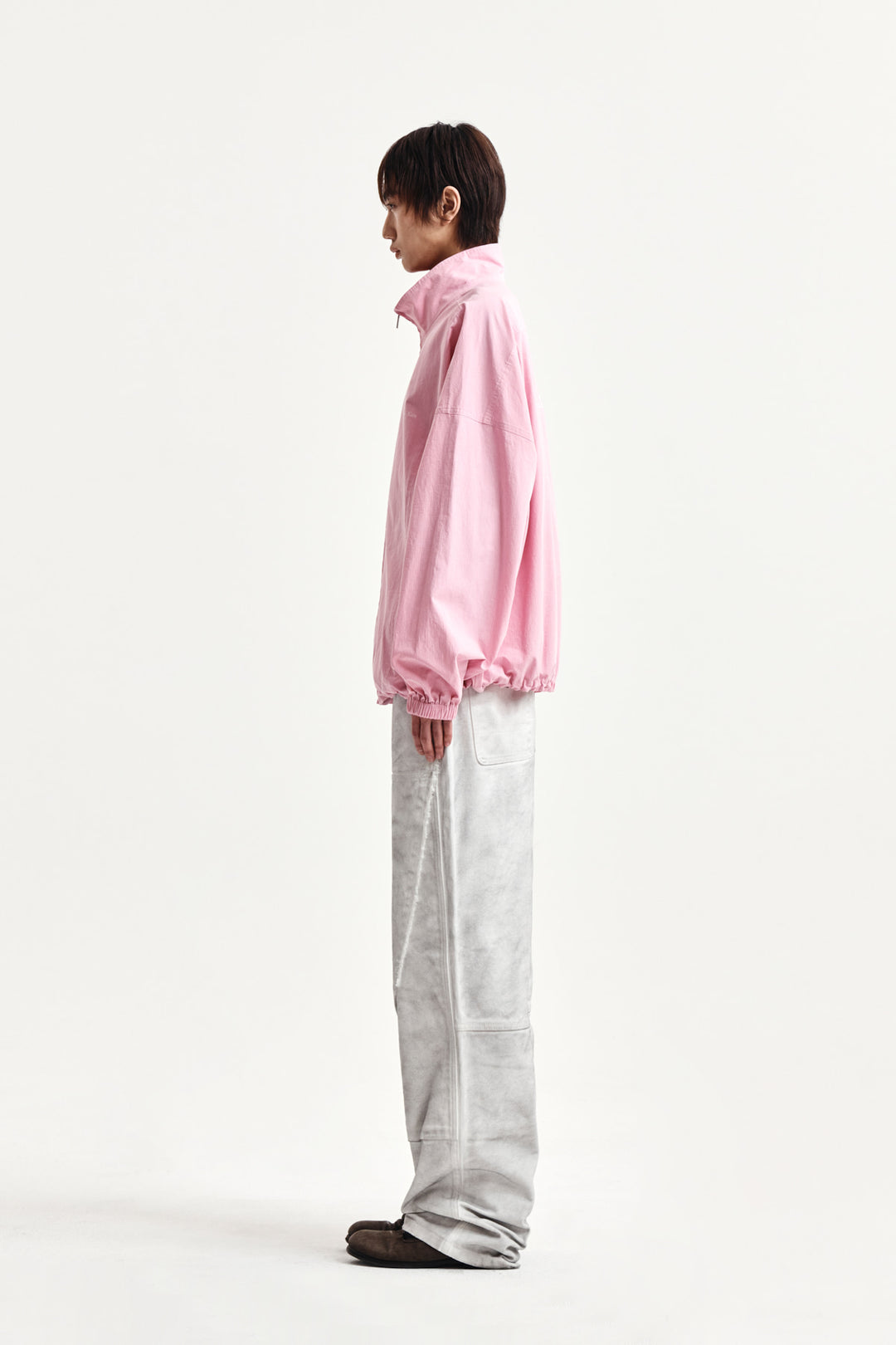 Matin Kim Back Logo High Neck Jumper — Pink