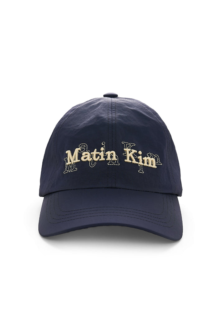 Matin Kim Overlay Logo Ball Cap — Navy blue
