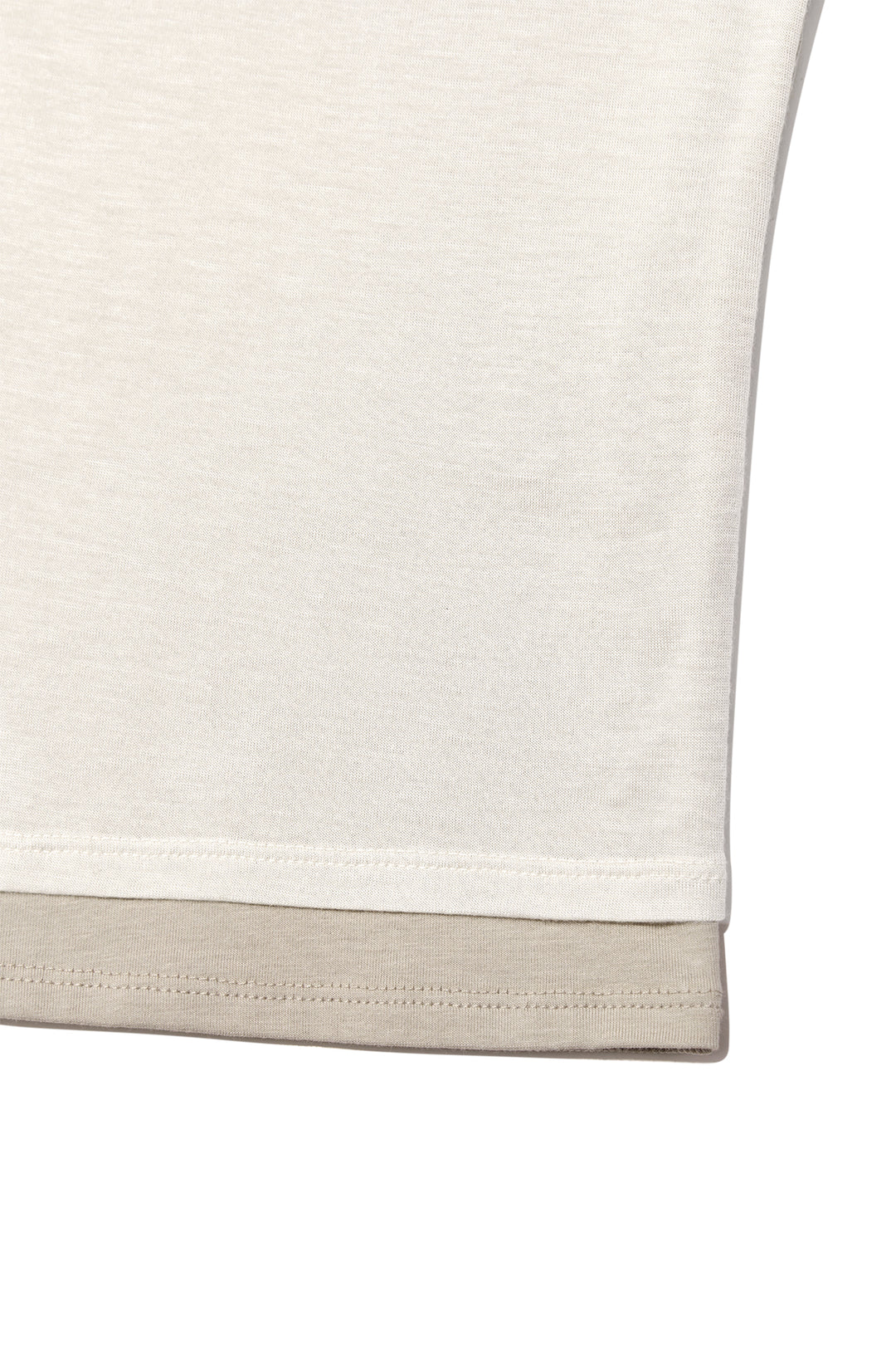 Matin Kim Pintuck Layered Slim Crop Top — Khaki
