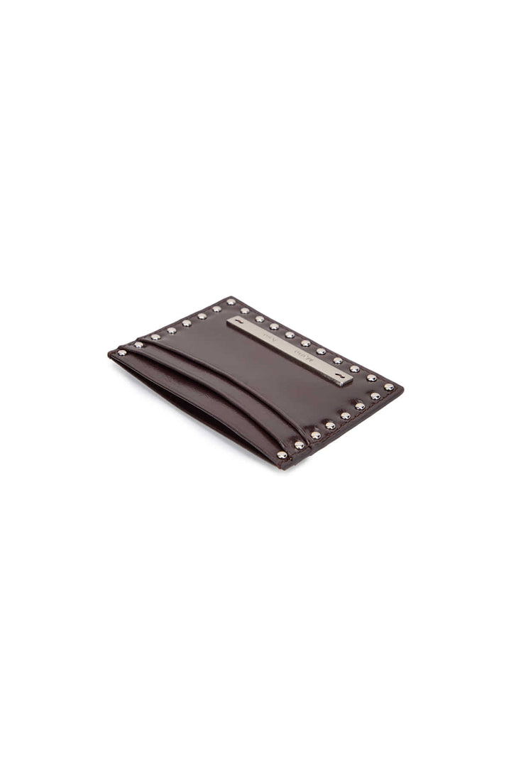 Matin Kim Western Stud Card Wallet — Brown