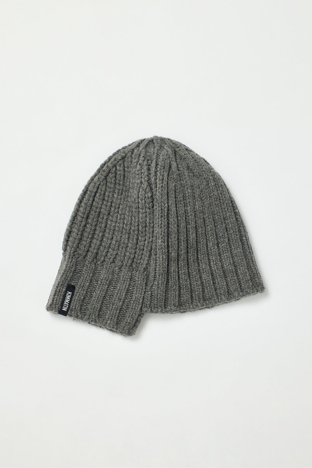 KIMMATIN Unbalance Knit Beanie — Gray