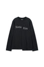 Matin Kim Asymmetric Logo Top — Black