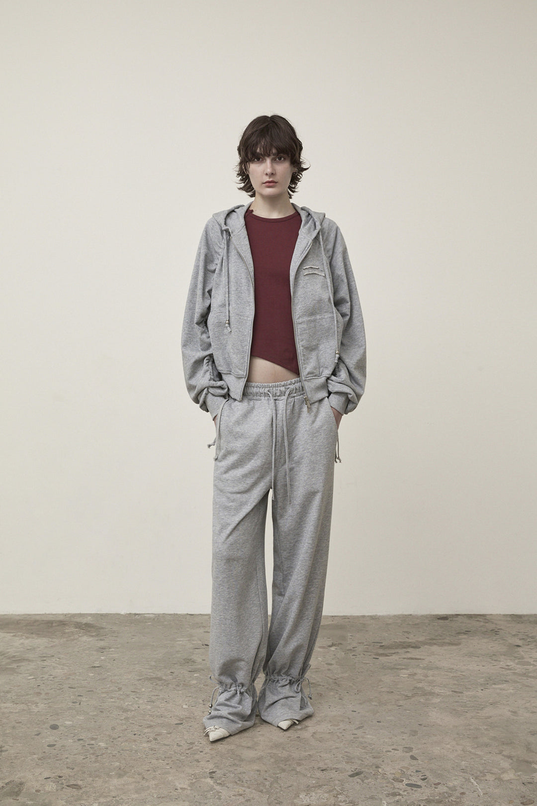 Matin Kim String Detail Sweatpants — Gray