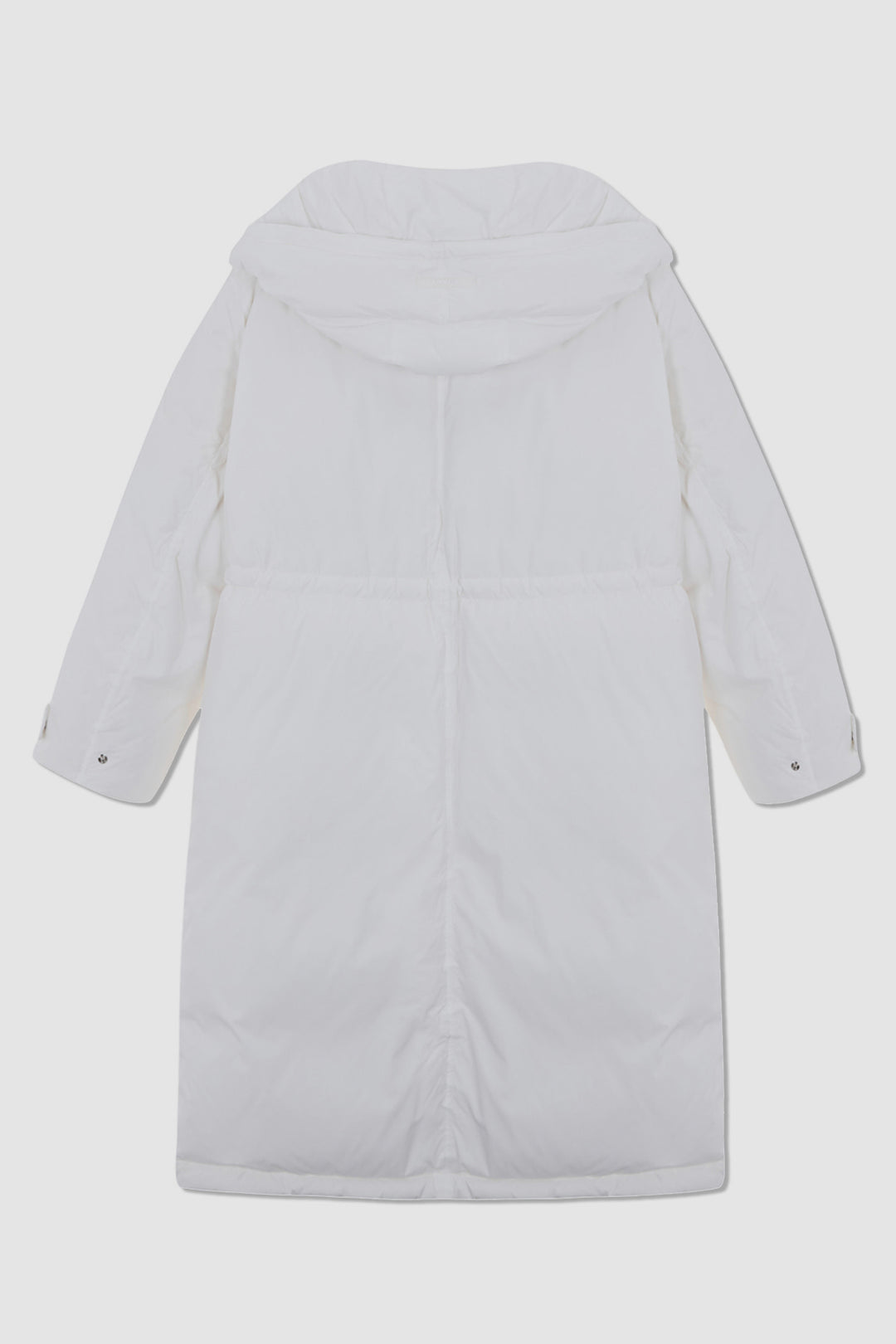 KIMMATIN Draw String Long Down Jumper — White