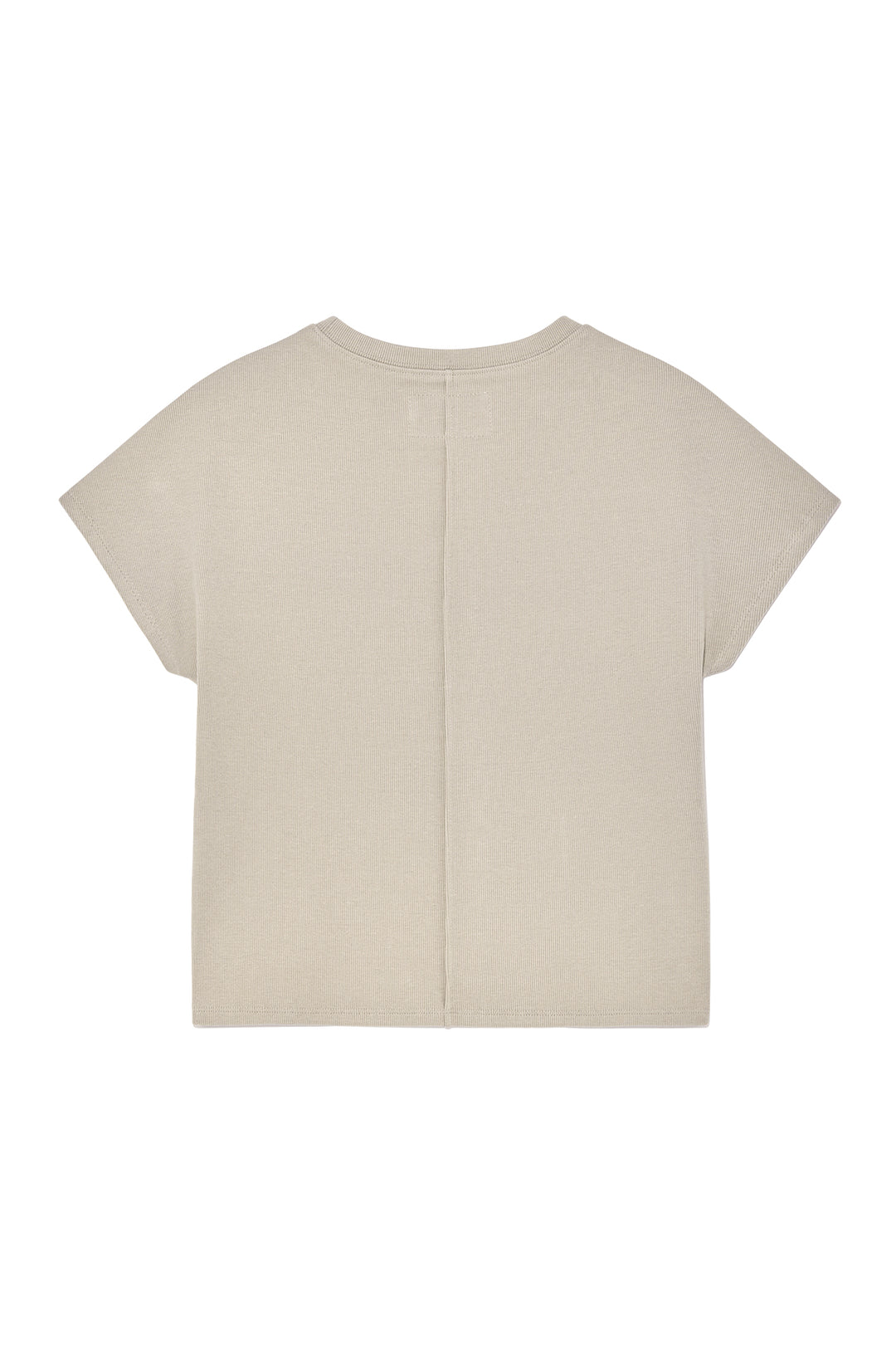 Matin Kim Pintuck Layered Slim Crop Top — Khaki