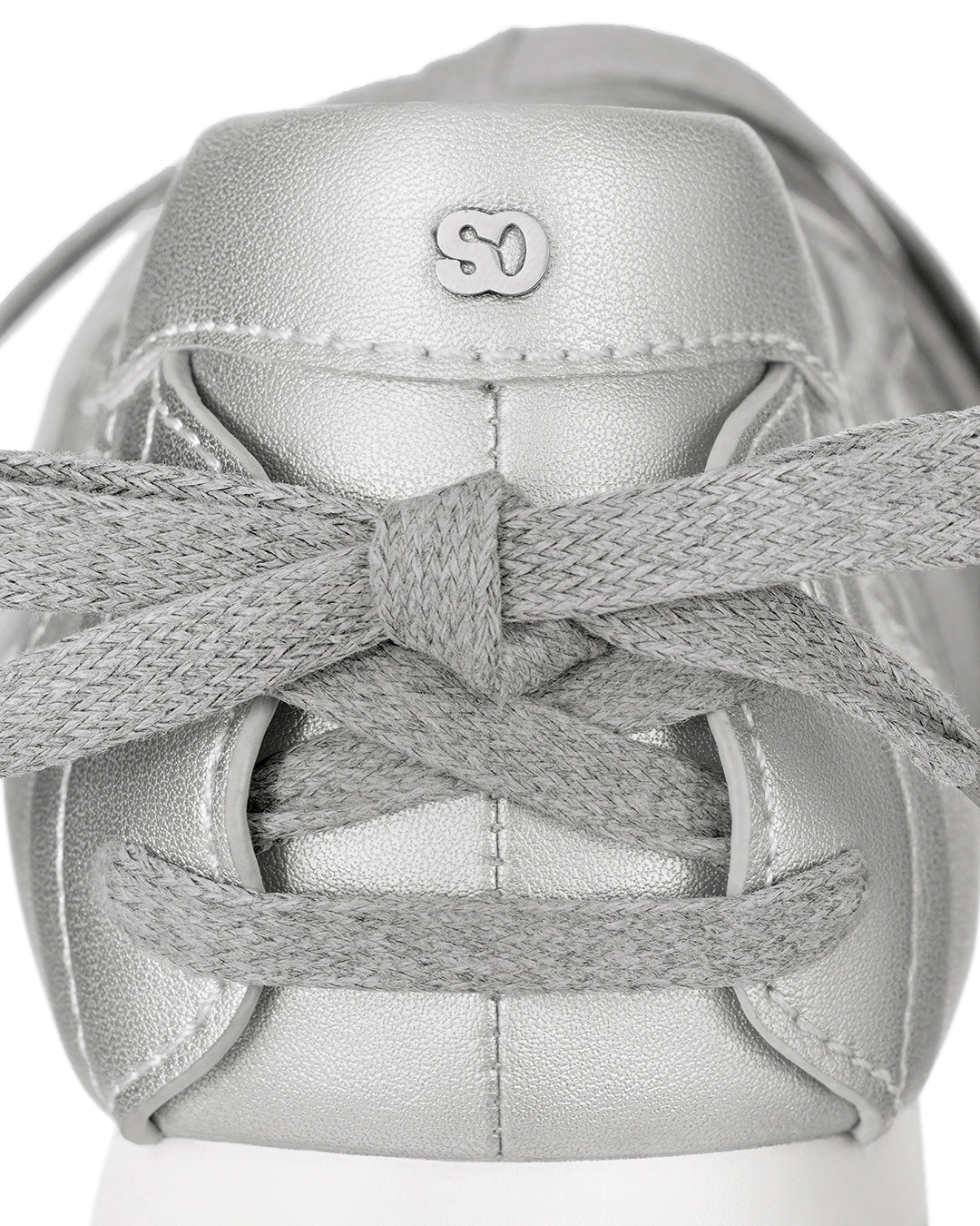 Stand Oil Double Tied Sneakers — Silver