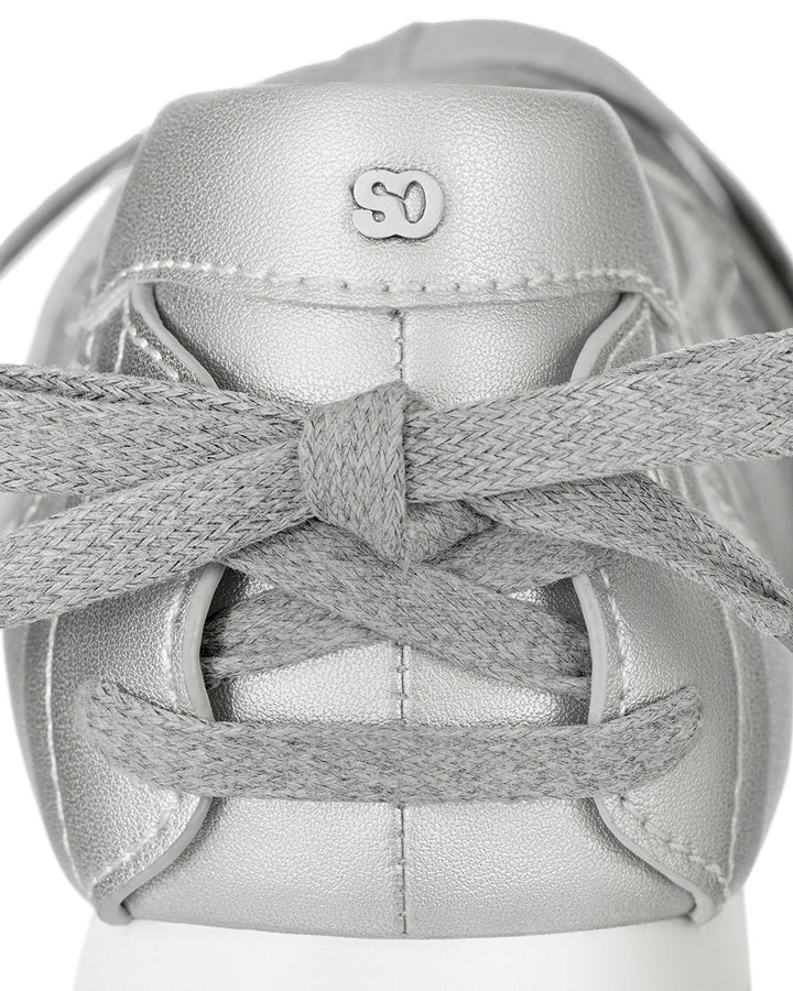 Stand Oil Double Tied Sneakers — Silver