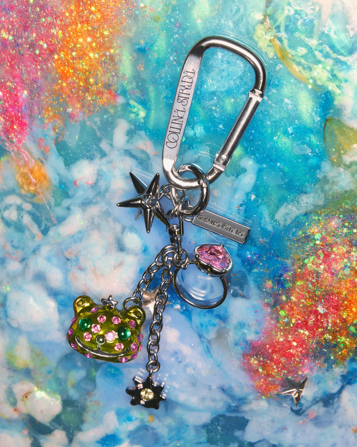 Stand Oil Princess Bear Keyring — Silver