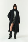 KIMMATIN Raglan Belted Nylon Trench Coat — Black