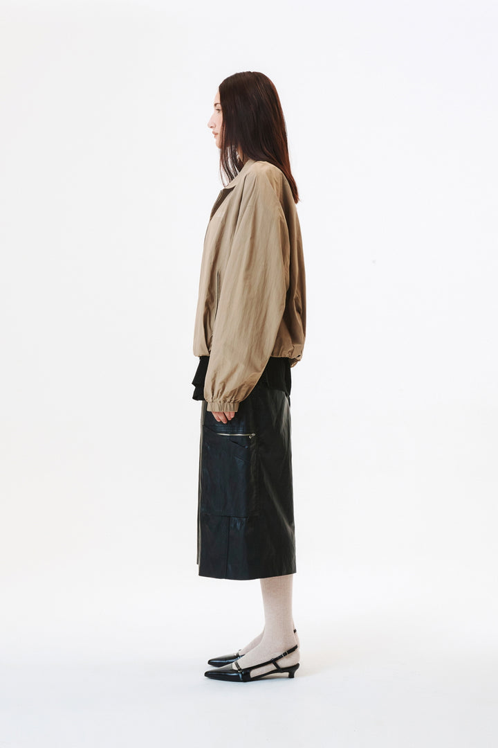 KIMMATIN Logo Embroidery Balloon Jumper — Khaki