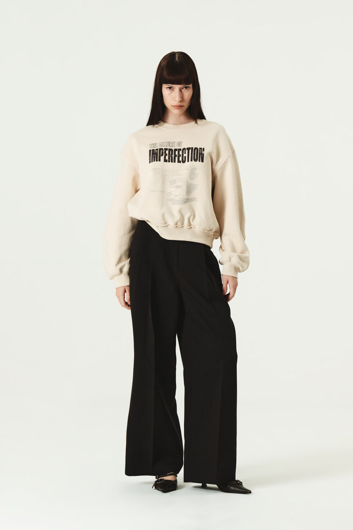 KIMMATIN Back Yoke Detail Wide Trouser — Brown