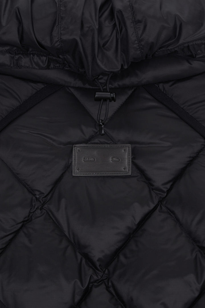 Matin Kim Quilting Hoody Lightweight Jumper — Black