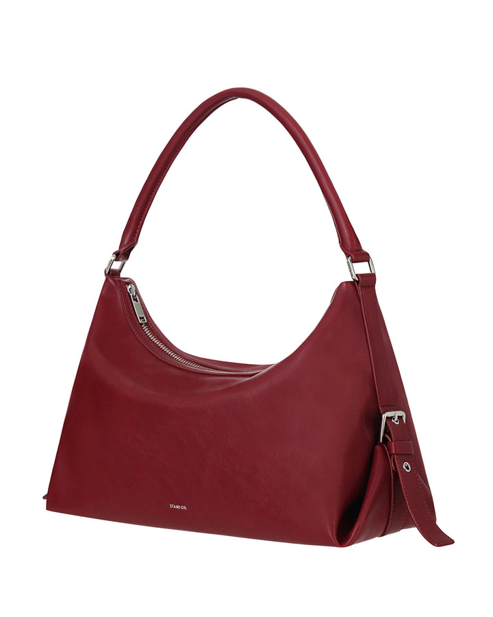 Stand Oil Mushy Bag — Nubuck Slouch Tote — Red wine