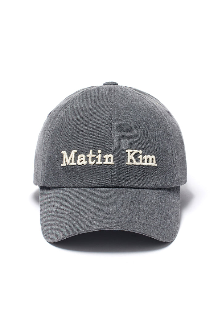 Matin Kim Classic Logo Ball Cap — Gray