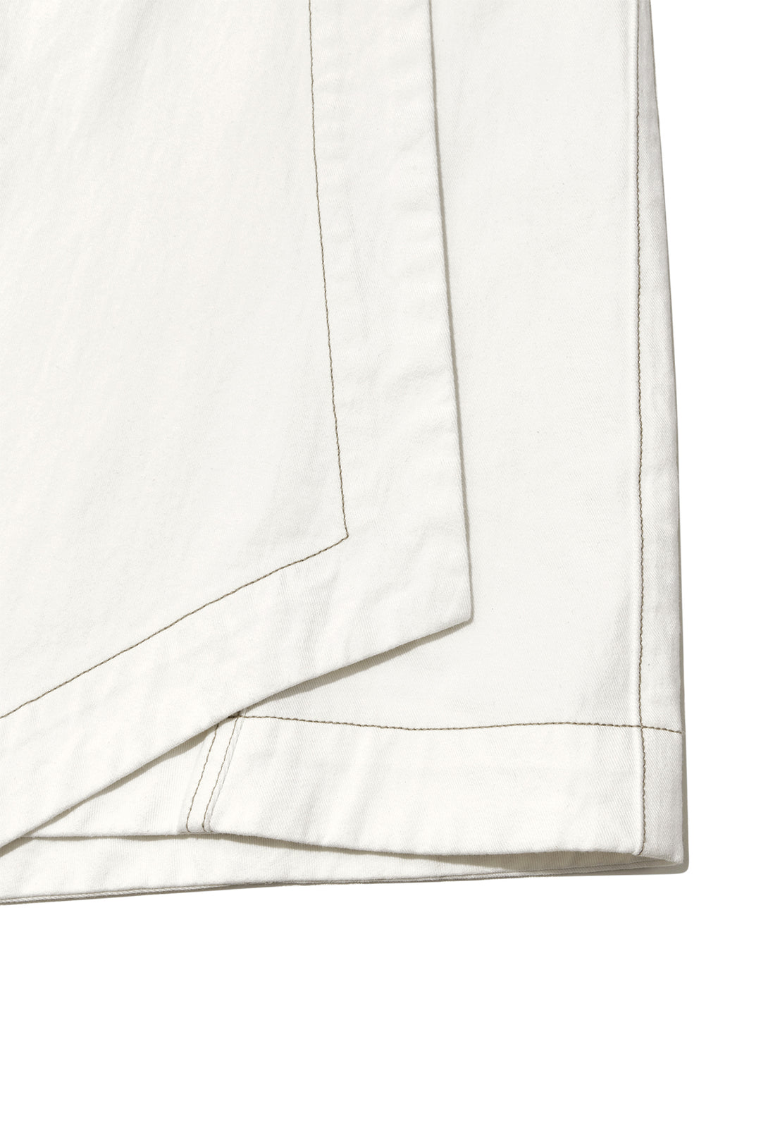 Matin Kim Denim Mixed Flare Skirt — Ivory