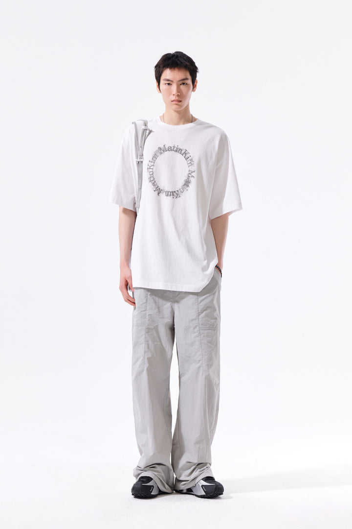 Matin Kim Multi Panel Parachute Pants — Light Grey