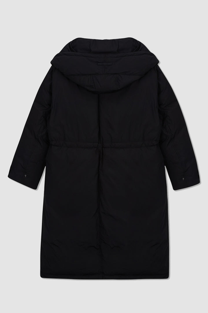 KIMMATIN Draw String Long Down Jumper — Black