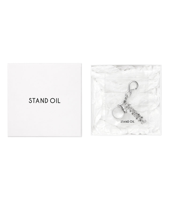 Stand Oil Twinkle Keyring — Heart Cubic — Clear
