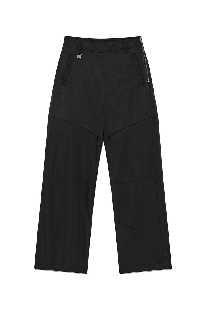 Matin Kim Zipper Detail Nylon Pants — Black