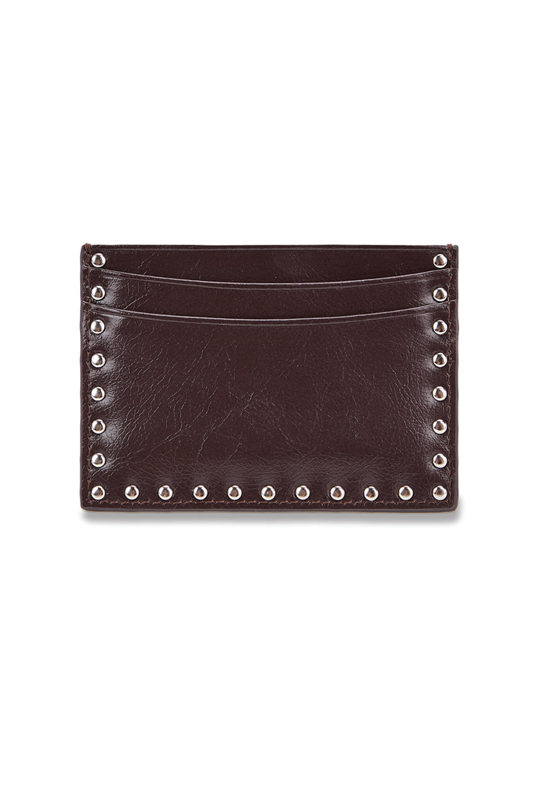Matin Kim Western Stud Card Wallet — Brown